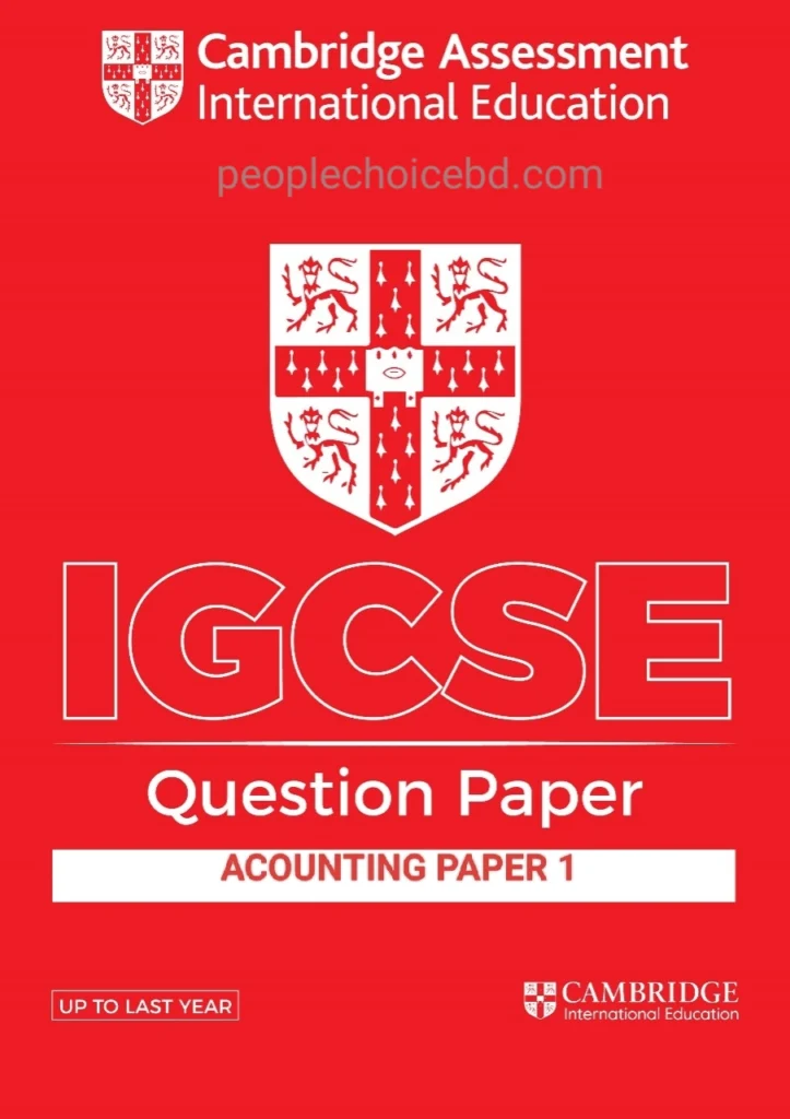 Cambridge International IGCSE Accounting Past Papers (0452)